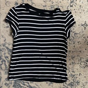 American Eagle Striped Cropped T-shirt
